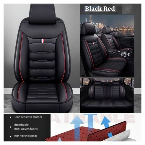 9 Piece Car Seat Covers for Ford Focus 04 2004-2010, Leather Front Rear