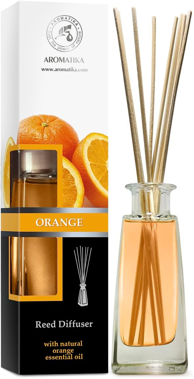 Diffusore Ambiente Arancia 100ml con Bastoncini Bambù | Fragranza Naturale