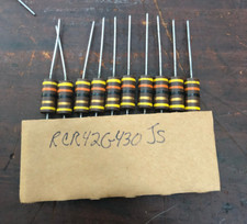 NOS - Lot of 10  Allen Bradley RCR42G430  43 Ohms 5% 2 W Resistor  #0201