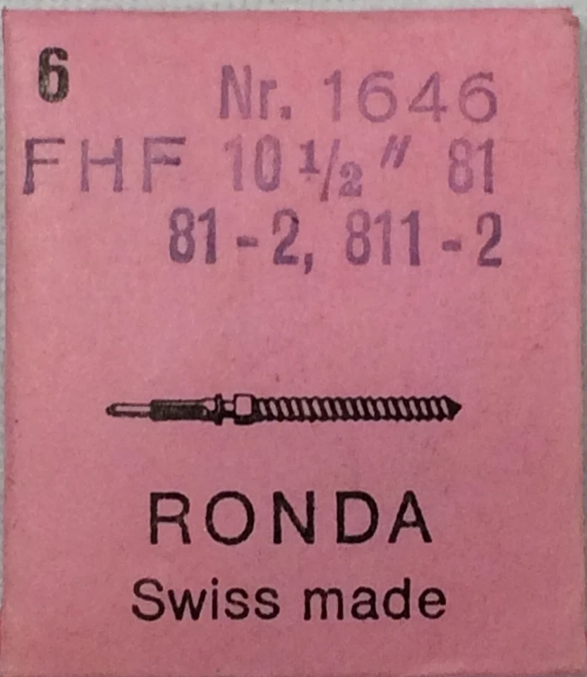 NOS New [ 1x = 1 Stem ] FHF 81 81-2 811-2 RND: 1646 Winding Stem Tija Tige