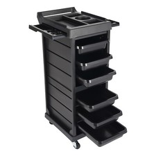 Beauty Salon Cart - Lockable Salon Trolley Cart with 7 Tiers and Tool Holders