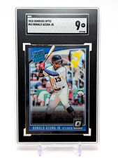 Ronald Acuna Jr. 2018 Donruss Optic RATED ROOKIE SGC 9 MINT RC Braves