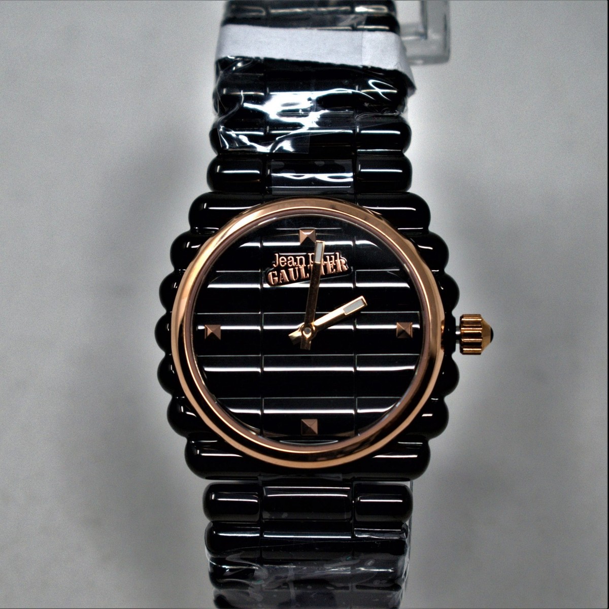 Jean Paul Gaultier Womens Bord Cote Black PVD Bracelet Watch