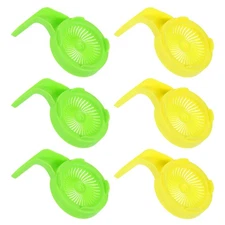 6 Pcs Sprouts Growing Kit 86mm Wide Mouth Canning Jar Lid, Yellow/Green