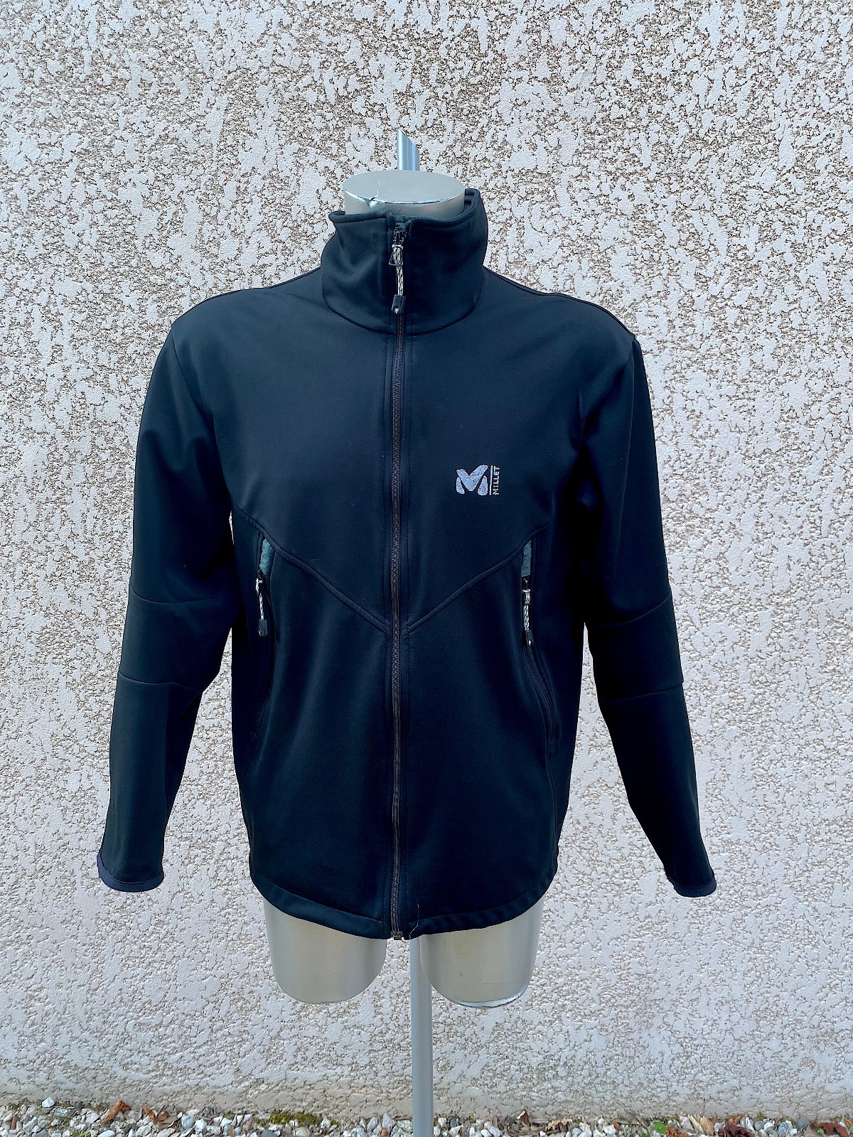 veste noire homme randonnee trek MILLET W3 stretch jkt taill