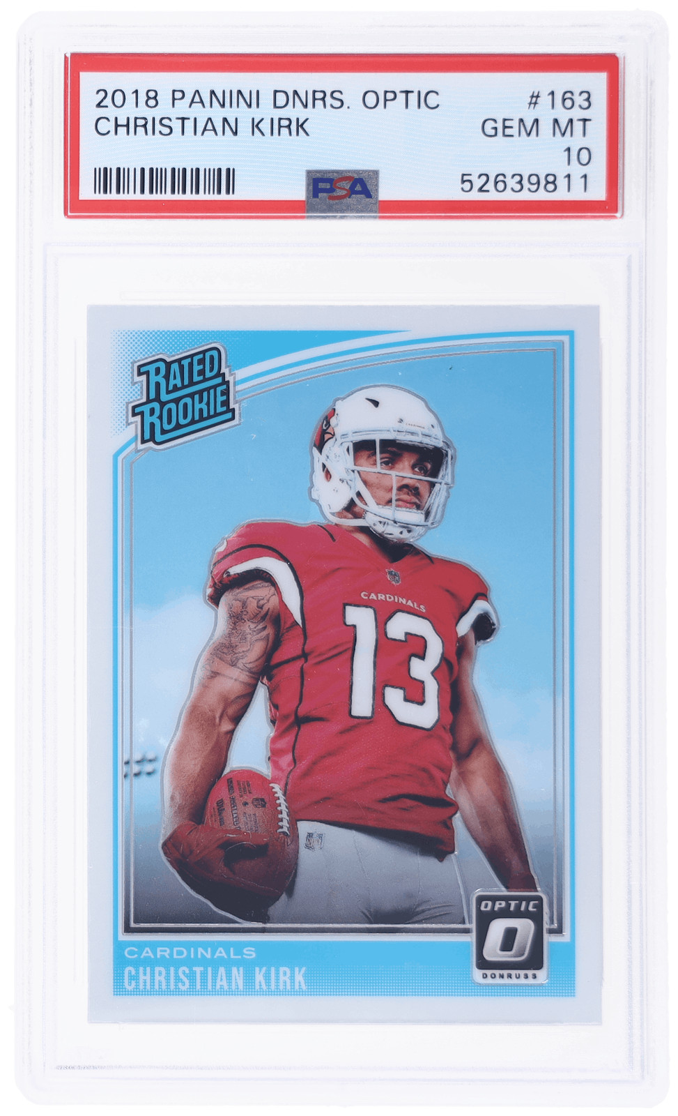 2018 Donruss Optic Christian Kirk Rated Rookie #163 PSA 10 Rookie RC