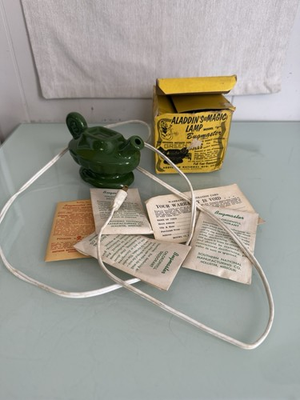 #ad #ad Vintage Aladdin#x27;s Magic Lamp Bugmaster Electric Ceramic Insect Control in Box $35.00