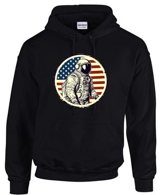 Nasa astronaut apollo usa space Logo schwarz Hooded Kapuzenpullover -31322