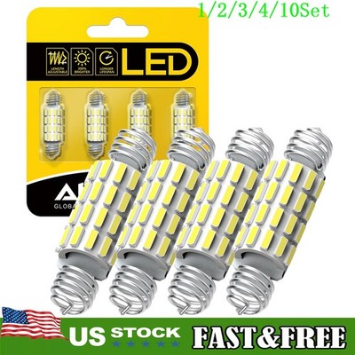 White 18-SMD 42mm 578 LED Bulb Car Interior Map Dome Door Reading Lights 2/10x