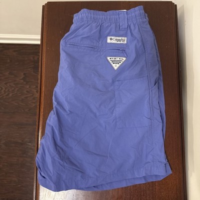 Mens Colombia PFG Swim M Mesh Pocket Outdoor Drawstring Omni Shade Indigo 