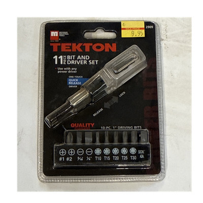 TEKTON 2909 11-Piece Star Bit Driver Set T10-T30 Magnetic Quick Release