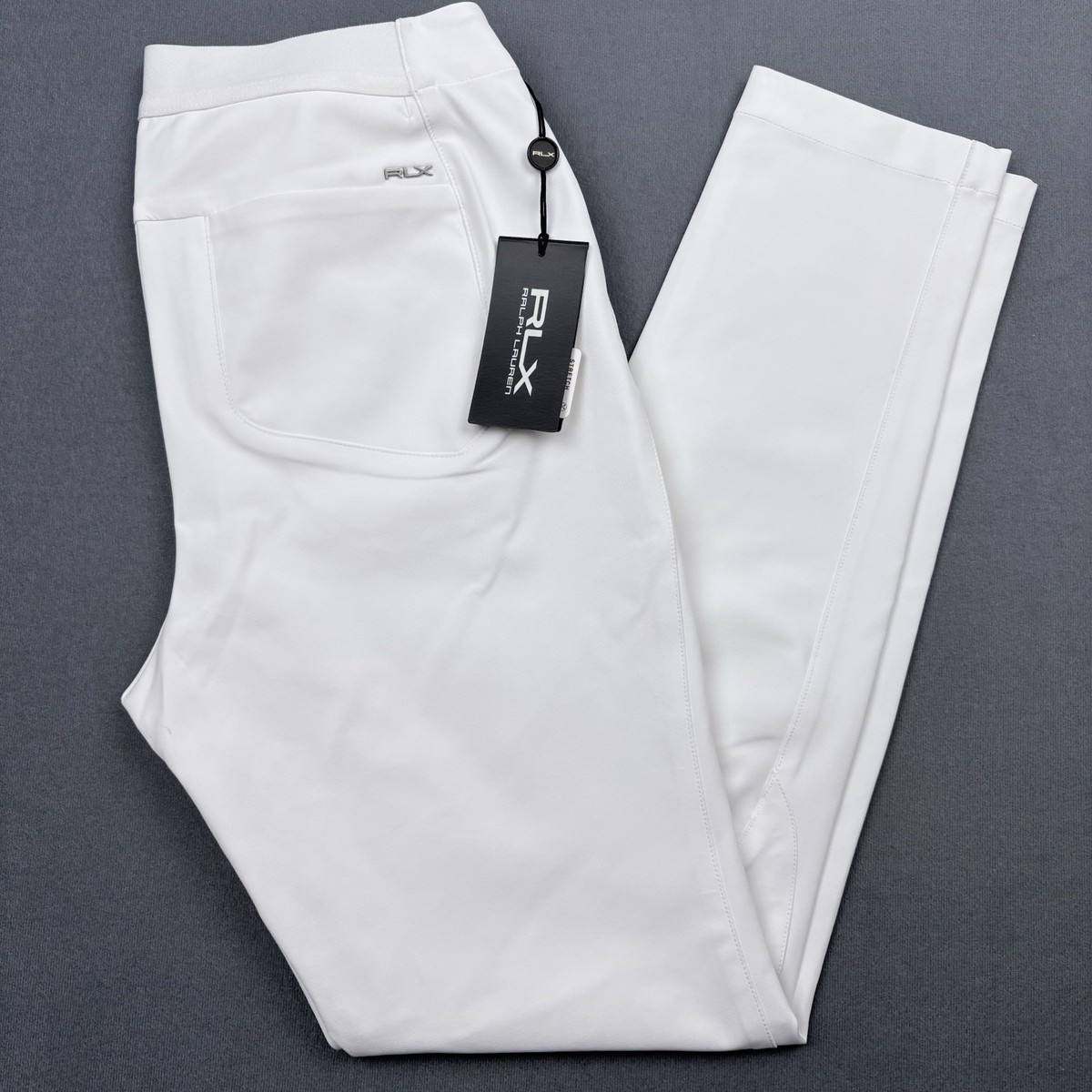 RALPH LAUREN RLX Women's White Stretch Dobby Athletic Golf Pants