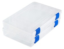 Medium Plastic Fishing Tackle Box Storage Organizer Box 3600 with Adjustable ...