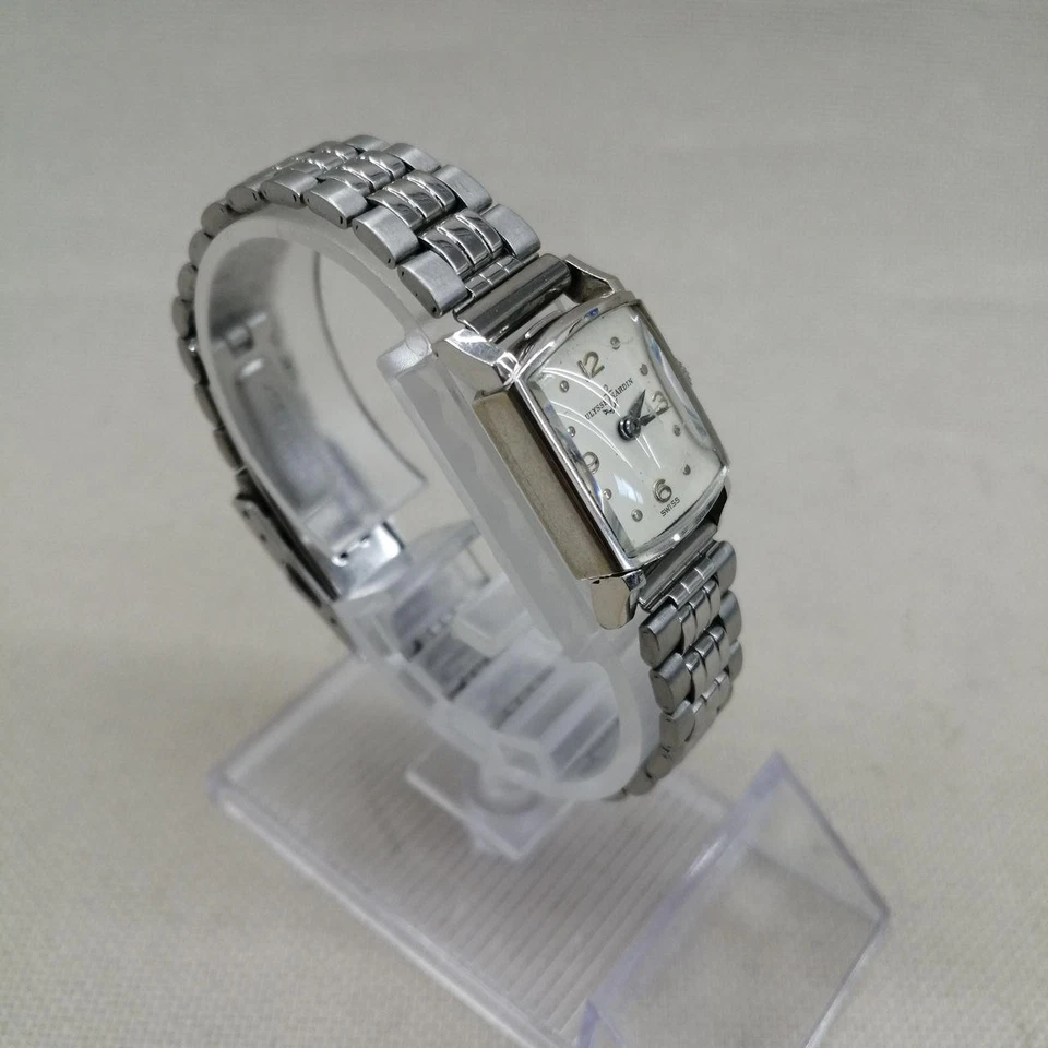 Reloj Ulysse Nardin Cara Cuadrada Banda Plateada Cuerda Manual Foto 4 de 4