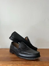 Men’s Allen Edmonds Hanover Penny Loafers Size 7.5 D Black Leather USA MADE 