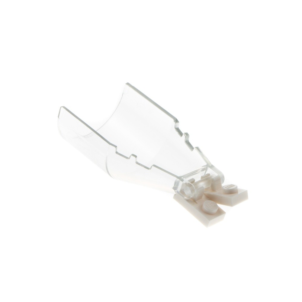 1x LEGO Cockpit Round 6x4x2 Transparent White Handle Clip Plate 92280 35373