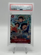 Psa 10 En Ace & Sabo & Luffy (Alternate Art) OP13-007 Carrying On His Will Foil