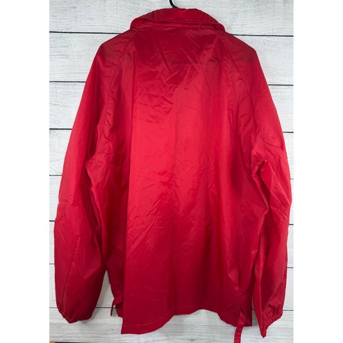 Vintage IZOD Lacoste Red Nylon Jacket Windbreaker Mens XL Full Zip - Picture 2 of 8