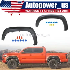 New Front+Rear Left Side Black Fender Flare Trim Set For Toyota Tacoma 2016-2023
