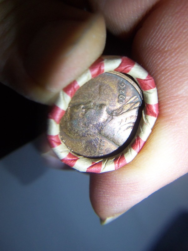 INDIAN HEAD & WHEAT PENNY ROLL WITH A KEY 1926 WHEAT PENNY SHOWING