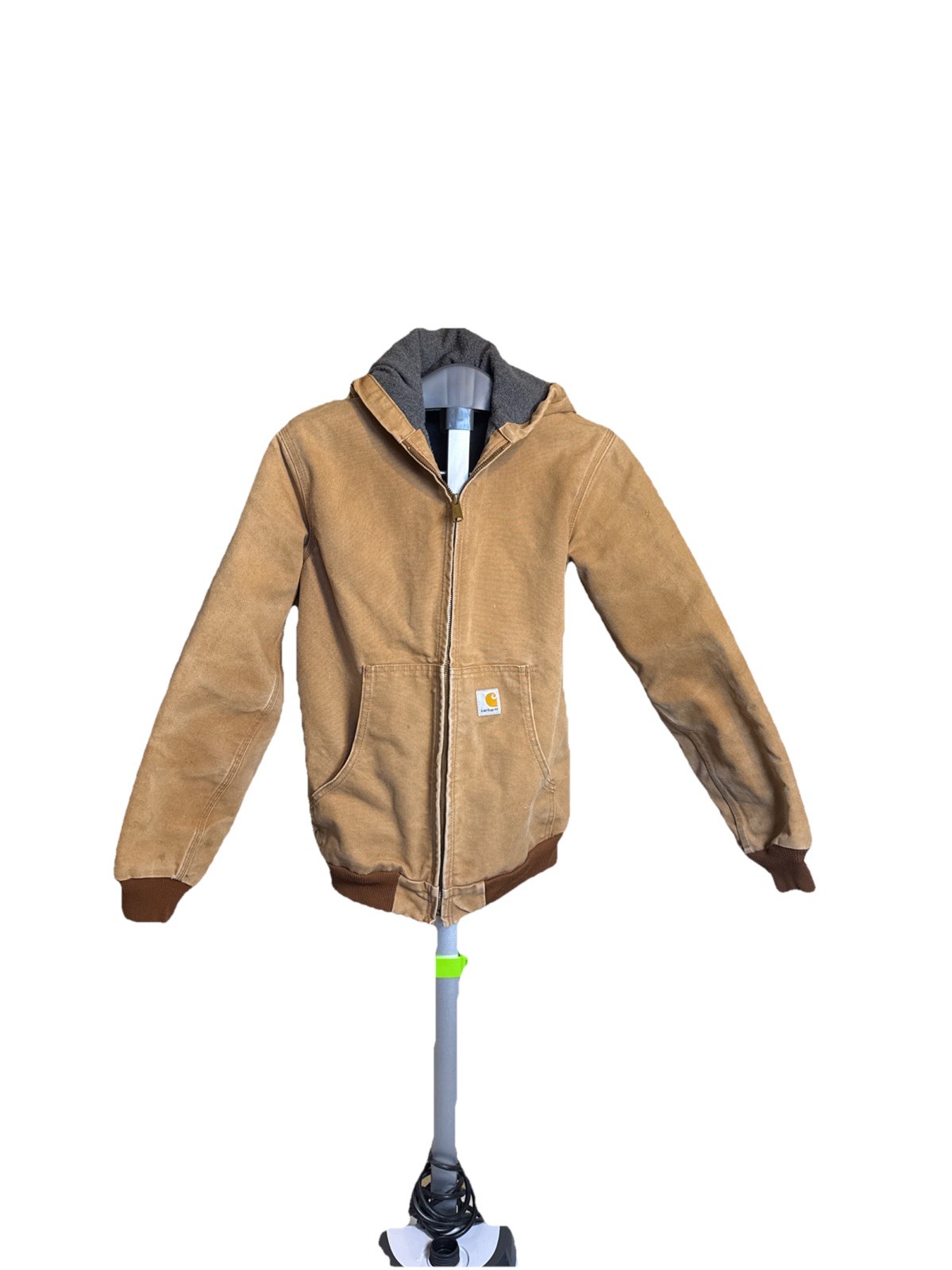 Vintage Carhartt Brown Active Jacket Hooded Canvas Work Coat Men’s Small