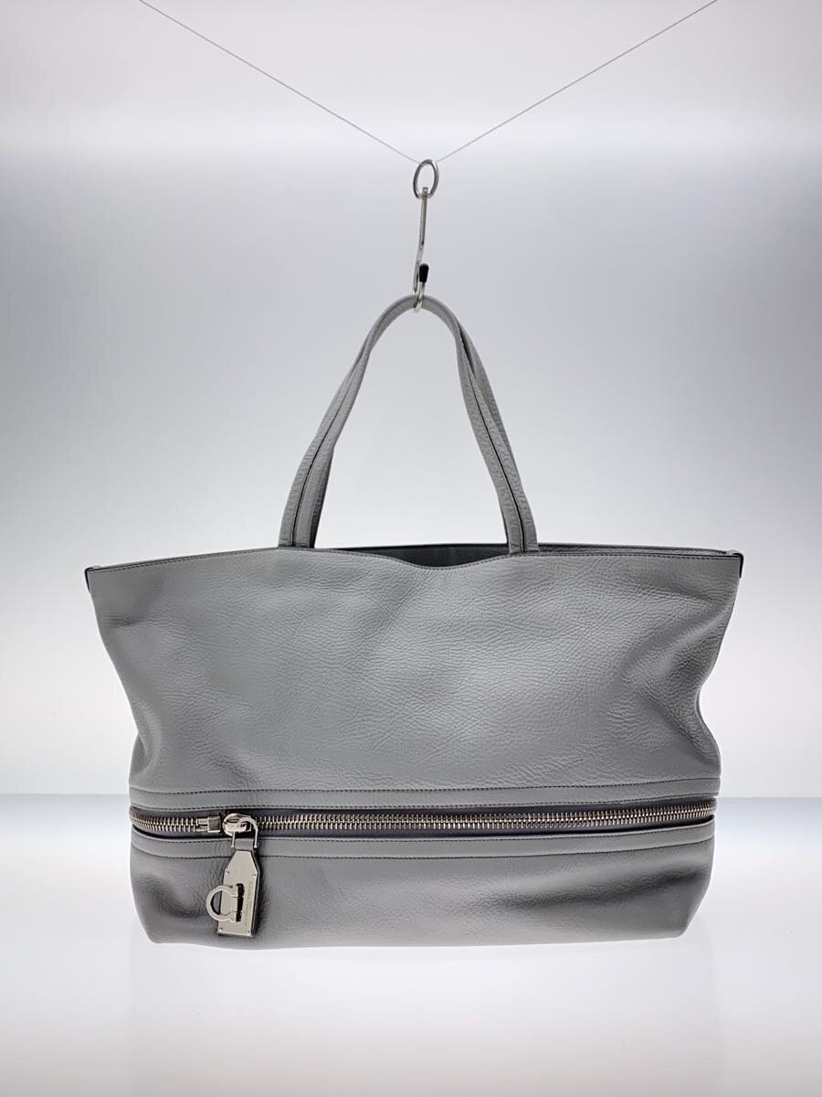 Salvatore Ferragamo / トートバッグ/レザー/BLK/au-21 d961 Salvatore Ferragamo Tote Bag_Gancini/Leather/BLU/AU-21/D961 Used