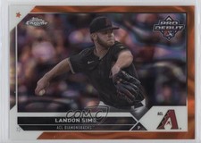 2023 Topps Pro Debut Chrome Orange Lava Refractor 16/25 Landon Sims 0sw9