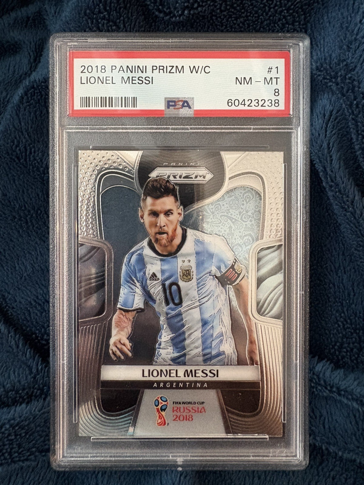 2018 PANINI PRIZM WORLD CUP RUSSIA #1 LIONEL MESSI PSA 8 MINT ARGENTINA 🐐