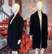 50s 60s Virgin Wool Swing Coat Chartreuse Silk Crepe Lining Einiger Label