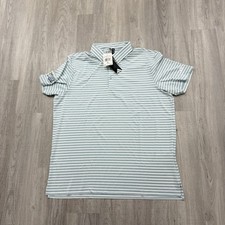 Adidas Ultimate365 Striped Polo Shirt Men's Extra Large Green White NEW NWT