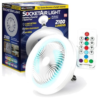Adjustable Ceiling Fan Light Combo, 3 Light Settings, Remote