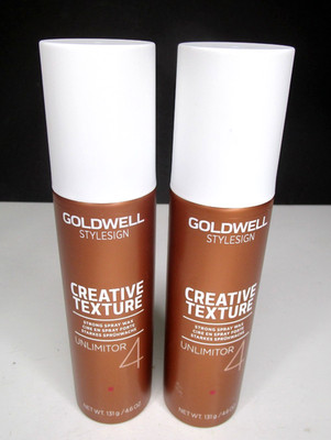 Lot of 2~Goldwell Stylesign 4.6 oz Creative Texture Strong Spray Wax Unlimitor 4