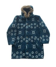 VTG 90s LL Bean Snowflake Birdseye Fleece Jacket Button USA Made Mens Sz Medium
