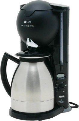 NOS Krups AromaControl Therm Time Steel Coffee Maker Highly Rated! F229-4G
