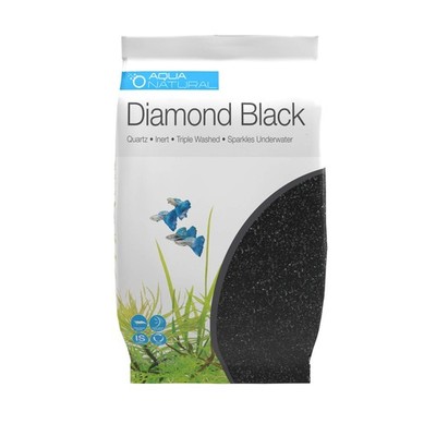 Aqua Natural Diamond Black 10lb, Premium Gravel and Substrate for Aquariums, ...