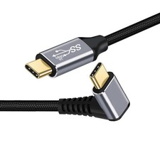 chenyang USB C Cable,USB 3.1 Gen 2 Type C to C 10Gbps Data 0.5M, UP Angled