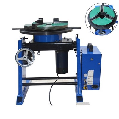 30KG Welding Positioner Turntable Welding Benches with 200mm Chuck 0-90° 110V