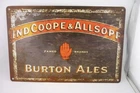 Ind Coope & Allsopp Burton Ales Tin Sign 12x8 Vintage Style Beer Pub Wall Decor