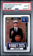 2025-26 Panini Instant NBA Cooper Flagg #1 RC Rookie Draft PR/68380 PSA 10 (QTY)