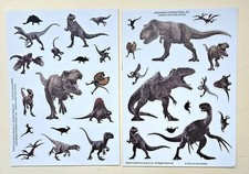 Jurassic World/Dinosaurs. Stickers sheets. Lot Of 2.