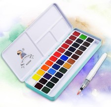Paul Rubens MeiLiang Aquarellfarben set, 36 Wasserfarben mit Metallbox und