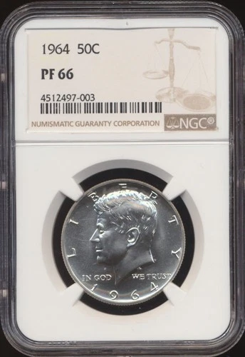 1964 Kennedy Half Dollar NGC PF 66