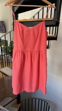 J. Crew Dress Women's Size 12 Coral Spaghetti Strap Sundress POCKETS