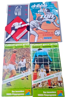 4-tlg. Konvolut Sammler-VHS-Kassetten "Fußball", 20 Jahre WM/Superstars u.a. - Bild 1 von 4