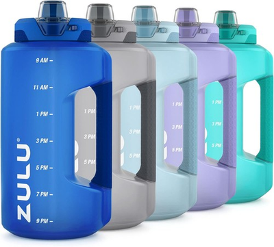 #ad #ad ZULU Goals 64oz Half Gallon Plastic Water Bottle with Straw and Time Marker La $18.20