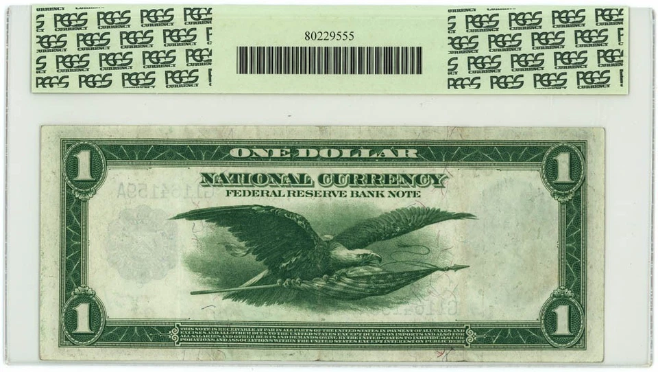 FR.727 $1 1918 Federal Reserve Bank Note Chicago VF35PPQ PCGS Currency 950750-89 - Image 2 of 3