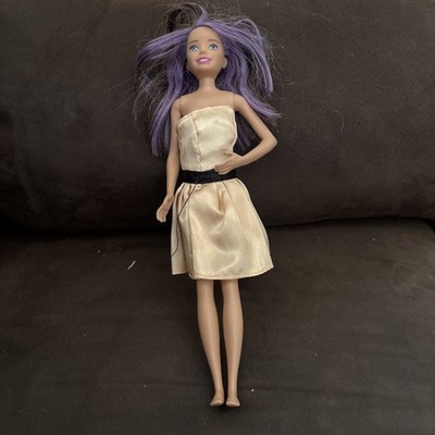 Skipper Sister Barbie Doll Brunette Hair Purple Streaks 2010/2016 Mattel 