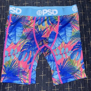 PSD Boys Tropical Palm Leaf Blue Pink Athletic Boxer Briefs Size Small Youth