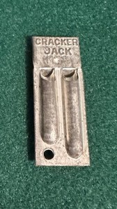 1934 Vintage Premium Cracker Jack Prize Tin Whistle Two Tube Toy