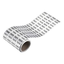 7001 to 8000 Consecutive Number Sticker Inventory Labels Black Numbers